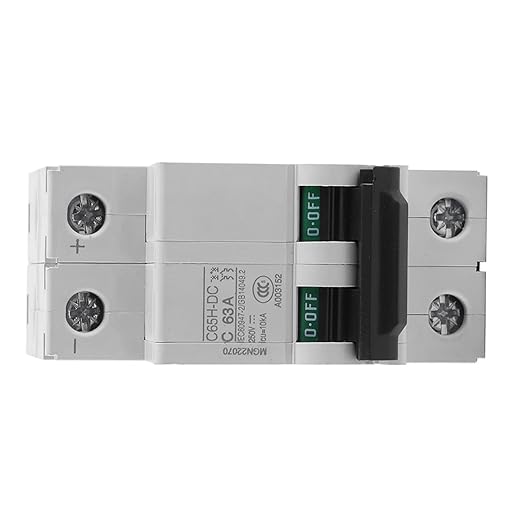 Miniature Circuit Breaker, DC Circuit Breaker, 2P 250V 63 Amp Low Voltage Din Rail Mount DC Circuit Amp Solar Double Pole Miniature Air Circuit Breaker