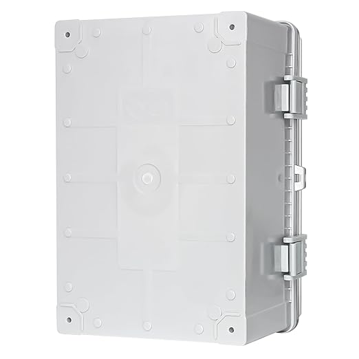 Junction Electrical Box, Outdoor Waterproof Electrical Box with Mounting Plate, ABS Plastic Engineering Enclosure Outdoor and Indoor Usage Project Box Clear 11.8"x7.8"x6.6"