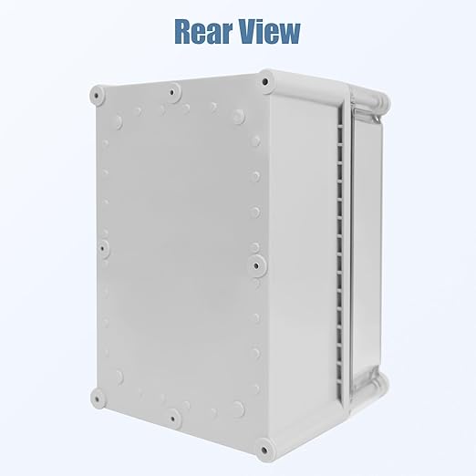 LeMotech Junction Box IP67 Waterproof Dustproof Electrical Box Project Box DIY Enclosure Gray with Transparent Clear Cover, External Size 11x7.5x7.1in (280x190x180mm)