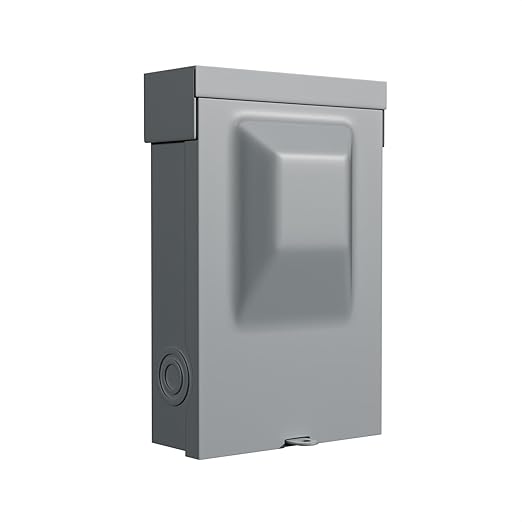 60AMP 240V Waterproof AC Disconnect Box Non-Fused, Metal Box Pull-Out Disconnect Switch for Home and Light Commercial Air Conditioning, UL Listed