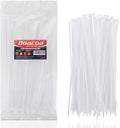 12 Inch Zip Cable Ties (100 Pieces), Self-Locking Premium Nylon Cable Wire Ties,Heavy Duty White, for Indoor and Outdoor by Boacua