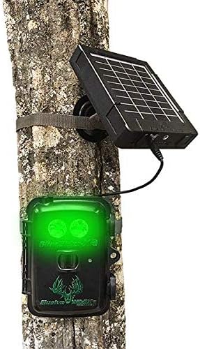 Elusive Wildlife Reaktor Universal Solar Power Pack for Security Camera, Trail Camera, Game Camera Compact Solar Panel with Rechargeable Battery & Mounting Bracket for Hunters 3 watt Panel, 12V, 6V