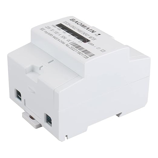 Baomain DDS238-4 DIN Rail Single Phase Kilowatt Hour kwh Meter 220V 30A (100A) Wheel Counter Electricity Meter for AC Systems
