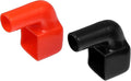 1 Pair Battery Terminal Insulation Covers, 40mm Length 10mm 0.39" Car Battery Post Cap Universal for Motorcycle Truck Marine Durable PVC Red Black