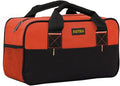 FASTECH 14 Inch Small Tool Tote Bag, Wide Mouth Zipper Bag, Waterproof Tool Organizer Bag, Multi-Pockets Wide Mouth Tool Tote For Man/Woman (Orange)