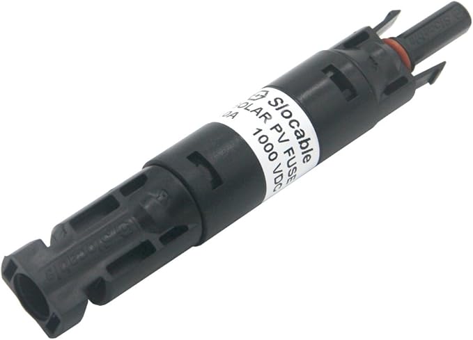 ZOOKOTO 15A Solar Panel PV In-Line Fuse Holder w/ Fuse Photovoltaic Connectors 1000V Waterproof 15 Amps