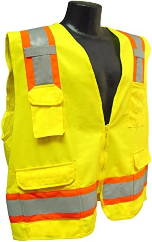 Radians SV6GL Two Tone Surveyor Class 2 Safety Vest, Large, Green