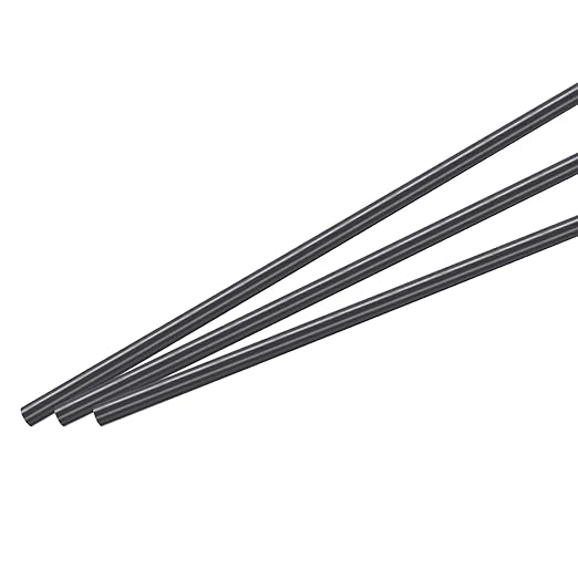 MECCANIXITY Carbon Fiber Rod, 8mm x 300mm Carbon Rod Bar for RC Airplane DIY Craft Kite Wing Tube Quadcopter Arm Repair Pack of 3