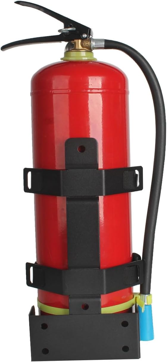 Heavy Duty Vehicle Bracket,Fire Extinguisher Brackets Mounts Fit 10lb Dry/5lb Co2 Extinguisher-for Home,School,Garage,Vehicle,Boat, Car, RV, Truck (Black, 10lb)