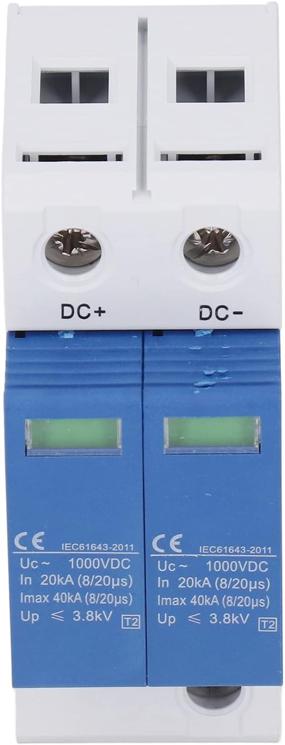 DC1000V 40KA Protective Device SPD Protective Device DC Voltage Arrester PV Breaker Protector (2P)