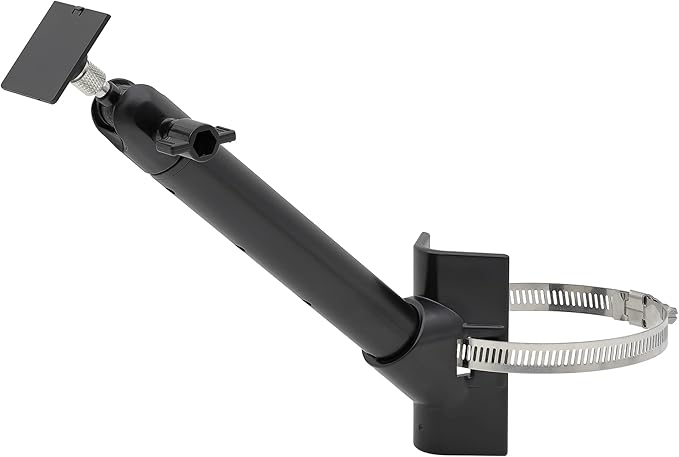Holicfun Universal Solar Panel Pole Mount for Ring, Eufy, Arlo, Wyze, Reolink Solar Panels and More, No Drilling Required, Extended Mounting Arm, Multi-Angle Adjustable (Black)