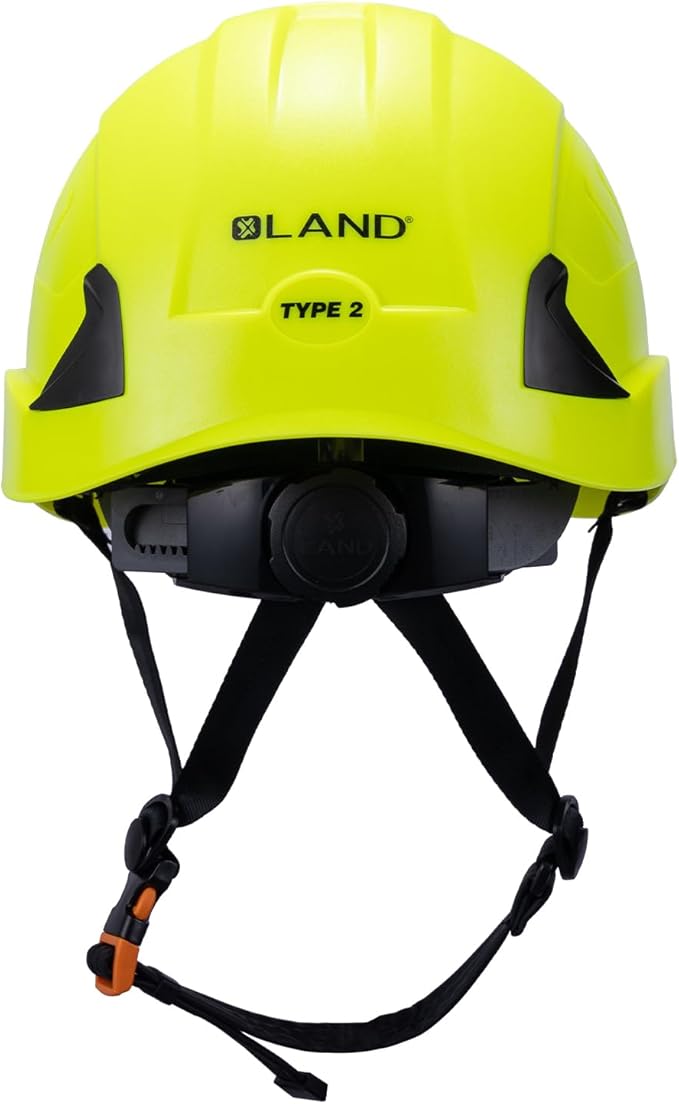 Land Helmets Frontier Type 2 Class C Vented Safety Helmet - ANSI/ISEA Z89.1 Type II OSHA Compliant Hard Hat. Used in Construction, Arbor, and Industrial Work.