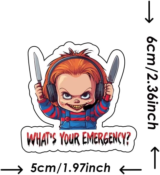 1step2dream Funny 911 Sticker for Dispatcher, Cute and Humor Emergency Decals for Women, Gift for 911 Dispatcher | for Decorating Phone Laptop Water Bottle