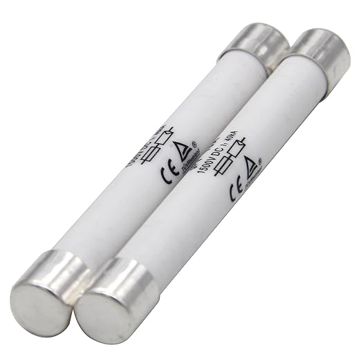 ZOOKOTO 2 Pcs 10x85mm 1500V DC Solar PV Photovoltaic Fuse 10A in line Fuse 10A, 1500V DC TUV&CE:40KA,UL:20KA