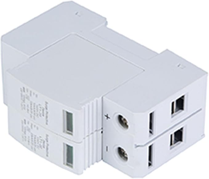 Dc Solar Surge Protector, 2P 20KA Voltage Surge Protector Surge Protective Device DC Photovoltaic Lightning Protector Low-Voltage Arrester Solar PV Lightning Arrester Device for Home