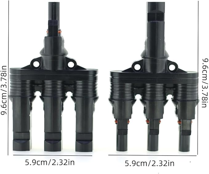 Solar Branch Connector Y-Connector, for Parallel Connection Between Solar Panels 1000V/1500V 50A, Complimentary MC-4 Wrench Assembly and Disassembly Crimping Tool, （MFFF/FMMM 1Pack