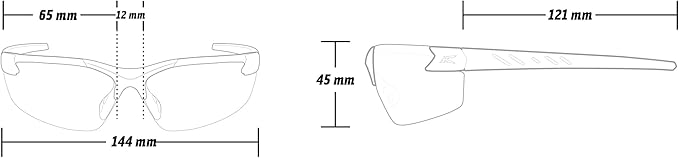 Edge DZ111VS-G2 Zorge G2 Wrap-Around Anti-Fog/Vapor Shield Safety Glasses, Anti-Scratch, Non-Slip, UV 400, Military Grade, ANSI/ISEA & MCEPS Compliant, 5.04" Wide, Black Frame/Clear Lens