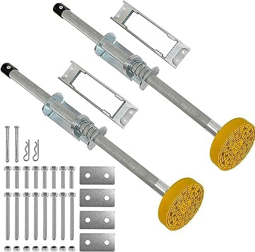 Ladder Stabilizer,Ladder Leveler Pair with Anti-Slip Rubber Feet, Adjustable Extension Ladders Leg Ground Leveler, with Anti-Slip Pattern Steel Pole, Ladders Accessories