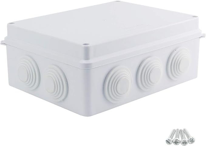 Sunnyglade IP65 ABS Plastic Waterproof Dustproof Junction Box Universal Durable Electrical Project Enclosure (7.9"x6.1"x3.1")
