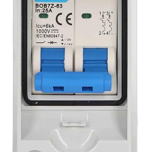 DC Disconnect Switch Electrical Breaker 1000V 25A Miniature Circuit Box IP65 Solar PV System Isolation Overvoltage Overload Protection