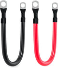 4 AWG Battery Cable 4AWG Gauge Battery Inverter Cables for Automotive Solar Marine Boat RV Car Motorcycle (4 AWG, 1FT, 3/8")