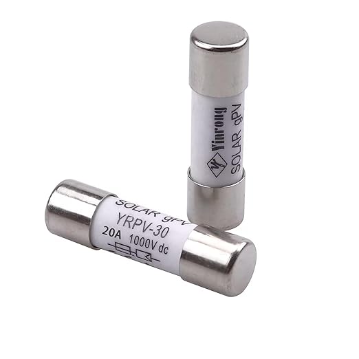 5 Pcs 10x38mm 1000V DC fusible Solar PV Photovoltaic Fuse 20A in line Fuse 20A CE UL:1000V DC In20A/40.3kA