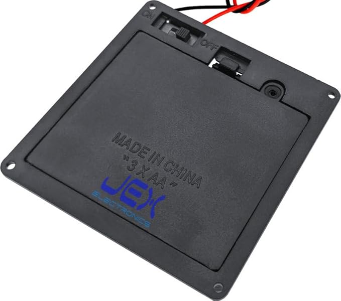 Three/3X AA Panel Mount DIY Battery Holder Case Box 4.5V with Power Switch & Wire