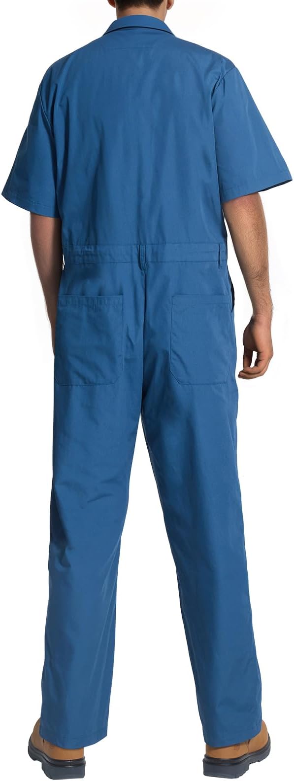 HISEA Coveralls for Men Short Sleeve, Mens Lightweight Mechanic Work Jumpsuit with Pockets, Stain & Wrinkle Resistant