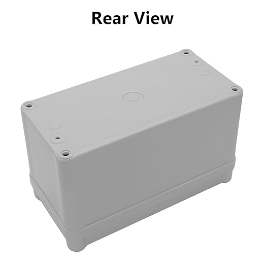 LeMotech Junction Box IP67 Waterproof Dustproof ABS Plastic Project Box for Electrical Outdoor Enclosure Gray 6.3 x 3.1 x 3.7 inch (160 x 80 x 95 mm)