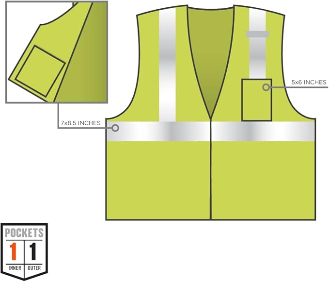 Ergodyne Unisex 3-pack Type R Class 2 Economy Mesh Vest 3PK, Lime, X-Small