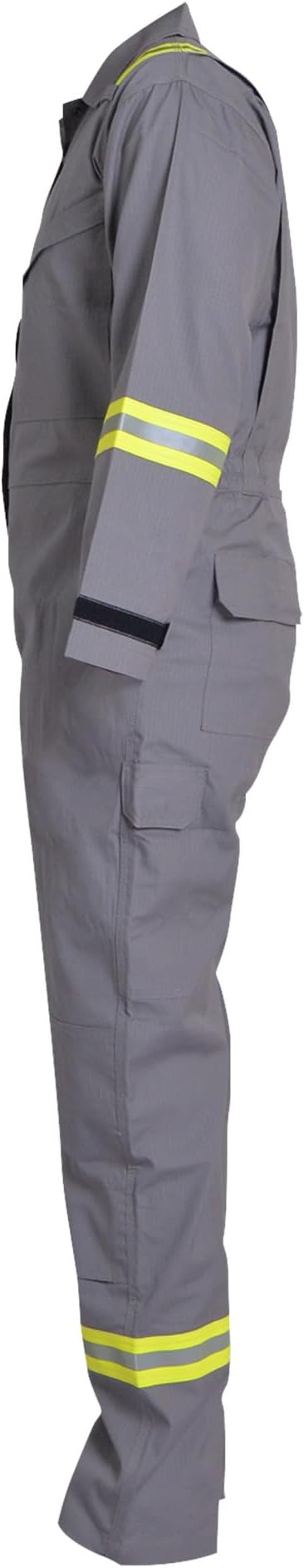 Flame Resistant FR Hi Vis Coveralls for Men NFPA 2112 Complied 7oz Overall for Men Reflective Tape 6 Pockets Coverall
