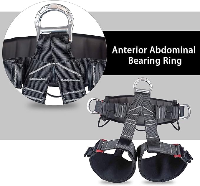 SOB Tree Climbing Harness, Adjustable Thickness Widen Protecta Safety Harness, Half Body Harnesses for Rock Climbing Rescuing Work Fire Rescuing Caving