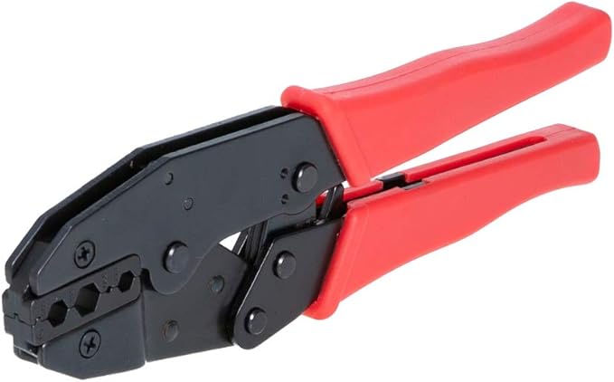 Professional Heavy-Duty Ratchet Coax Coaxial BNC Connector Crimping Tool for F, RG6, RG55, RG58, RG59, RG62 Siamese Cables – Ideal for CCTV Security Cameras
