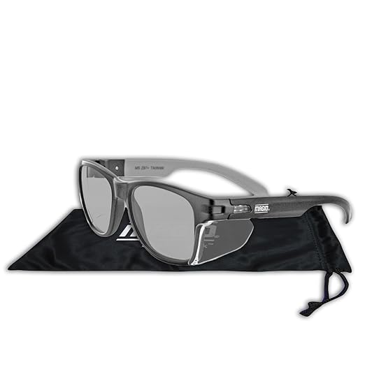 MAGID Y50 Safety Glasses, ANSI Z87.1, Anti-Fog UV Protection, Gray Lens, Side Shields, Black Frame, 2 Pairs, Y50BKAFGY