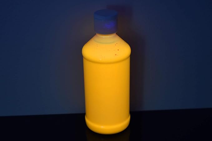 DirectGlow 8oz UV Blacklight Reactive Fluorescent Acrylic Paints (Sunburst Orange)