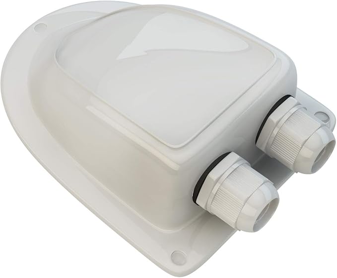 ABS Solar Double Cable Entry Gland for All Cable Types 2mm² to 6mm² for Solar Panels on RV Camper Van Travel Trailer Boat Cabin-White