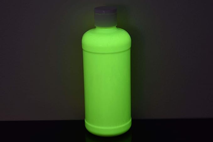 DirectGlow 16oz UV Blacklight Reactive Fluorescent Acrylic Paints (Yellow)
