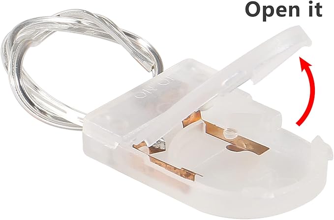 Alinan 5pcs Button Battery Holder Coin Cell Battery Holder with Switch CR2032 1 X 3V Battery Holder Battery Storage Boxes Cover with Wires On ON-Off Switch Socket Container (Clear)