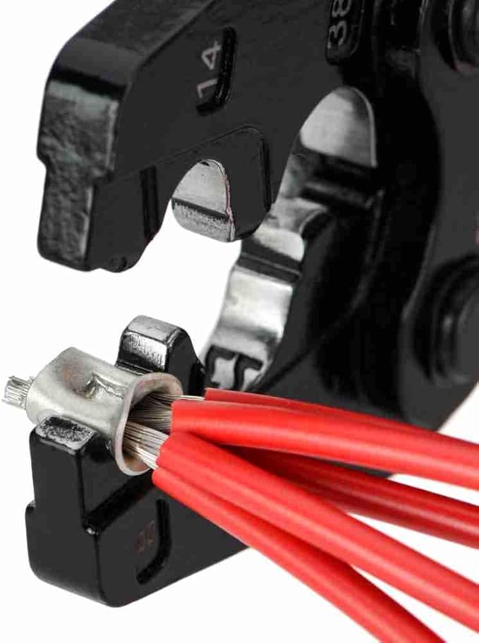 iCrimp Crimper for AWG 8-2 Works for Non-Insulated Terminals and Butt/Splice/Open/Plug Connectors for Auto Electrical,Marine,Motorcycle Wiring Repairs,Loom Assembly