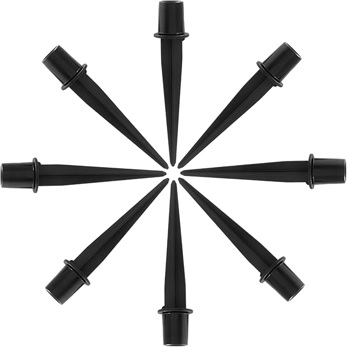 8 Pack 5.3 Inch Solar Light Stakes Replacement, Plastic Ground Spikes for Solar Wheat Ear Flower Light Outdoor Landscape Path Christmas Yard Garden Deco (Inside Diameter 0.63 Inch)
