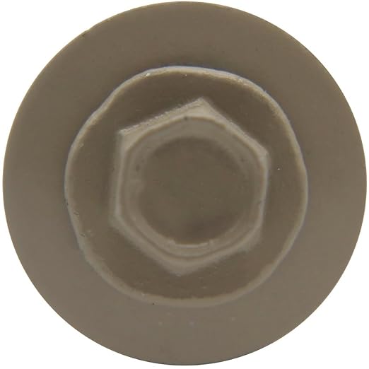 Metal Roofing Screw: (250) 12 x 1-1/2" Surrey Beige Hex Sheet Metal Roof Screw. Sharp Point Metal to Wood siding Screws. 5/8" EPDM Washer.