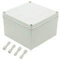 Zulkit Junction Box ABS Plastic Dustproof Waterproof IP67 Junction Boxes Universal Electrical Project Enclosure DIY Electronic Project Box Grey 7.87 x 7.87 x 5.12 inch (200 x 200 x 130 mm)