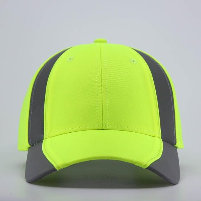The Vintage Year Reflective High Visibility Piping Neon Polyester Twill Low Profile Structured Baseball Cap