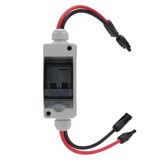 Solar Panel Disconnect Switch 30A DC AC Shut Off 2 Poles Outdoor Home Miniature PV Circuit Breaker Box IP65 Water Proof