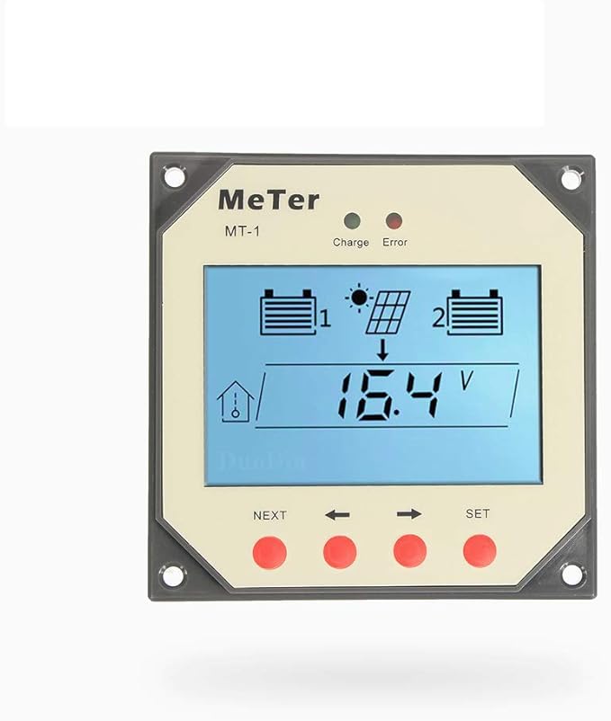 EPEVER Meter MT-1 Remote with LCD Display for Solar Charge Controller EPIPDB-COM Series 10A/20A Dual Battery Solar Panel Charging System