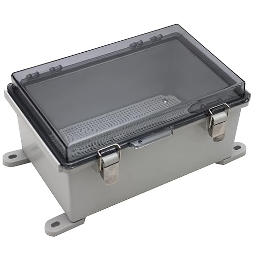 MAKERELE Waterproof Junction Box with Clear Cover,IP67 Waterproof Dustproof Universal Project Boxes for Electronics 11.4×7.5×5.5 inch（290×190×140mm）