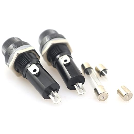 6 x 30mm Fuse Holder BLLNDX 4PCS 6mmx30mm AC 250V 10A / AC 125V 15A Electrical Panel Mount Screw Cap Type Fuse Holders