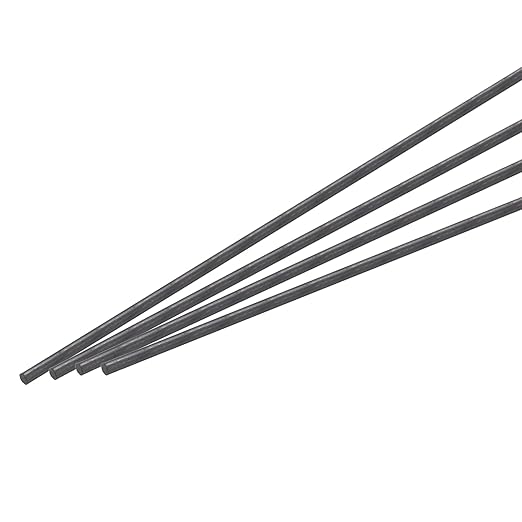 MECCANIXITY Carbon Fiber Rod, 2mm x 100mm Carbon Rod Bar for RC Airplane DIY Craft Kite Wing Tube Quadcopter Arm Repair Pack of 48