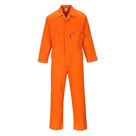 Portwest C813 Liverpool Zipper Coverall with Front Snap Closure and 2 Way Zipper, Black, SmallR