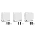 NineLeaf White Junction Box, IP65 Waterproof ABS Plastic Electrical Enclosure, Outdoor Dustproof Weather Resistant Project Box, 3.9 x 3.9 x 2.8 Inch (100x100x70mm), 3PK
